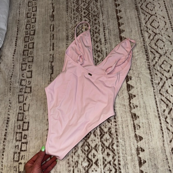 Elegant Pink One-Piece Swimsuit - Picture 2 of 10